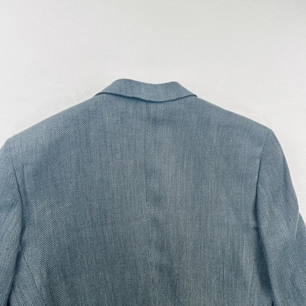 Ermenegildo Zegna Blazer Mens 40 Gray Wool Linen Bergdorf Goodman Jacket